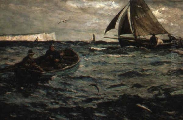 Kustlandskap Med Fiskare - view 1