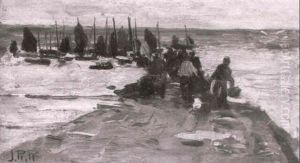 The Harbour Wall by John Robertson Reid