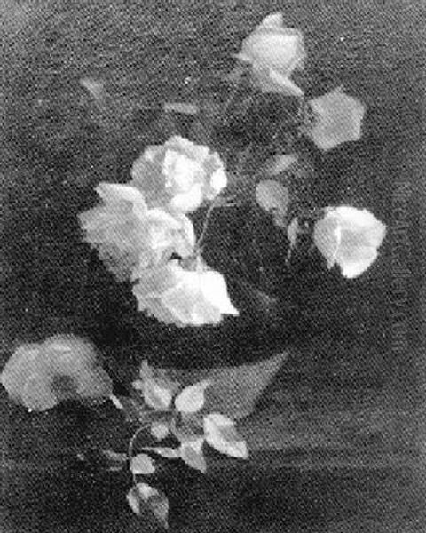 Roses In A Brown Jug - view 1