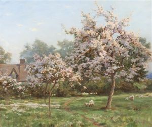 Sheep In An Orchard by Robert Payton Reid
