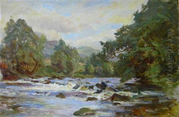 A Sunlit Highland River (+ Another; 2 Works) - view 1