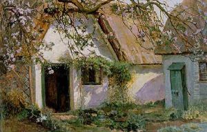 The Cottage Doorway, Springtime by Robert Payton Reid