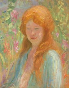 Portrait Of A Young Girl In A Garden