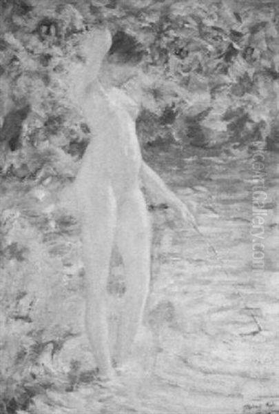 Nude In Forrest Pond - view 1