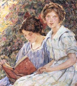 Two Women Reading by Robert Reid