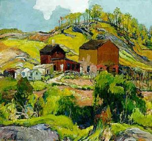 Hilly Landscape With Houses