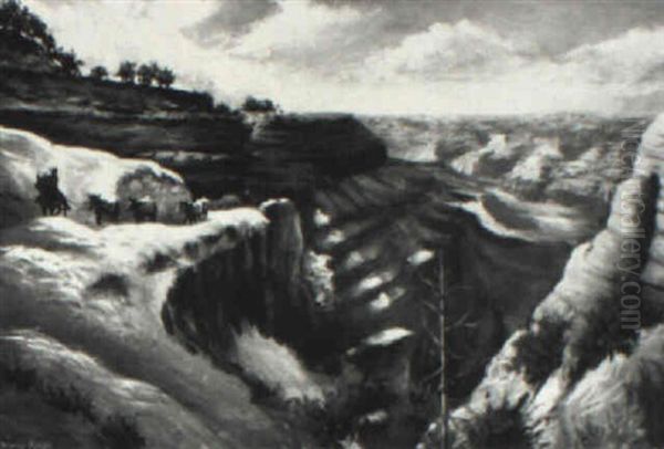 Horse And Mule Caravan In A Mountainous Landscape - view 1