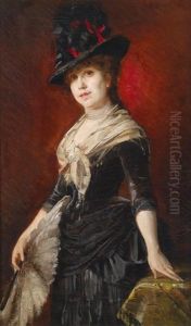 Portrait Einer Jungen Dame by Leo Reiffenstein
