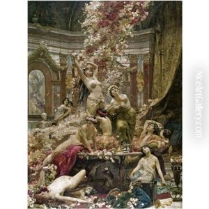 Ein Gastmahl Des Heliogabal (the Roses Of Heliogabalus) by Leo Reiffenstein