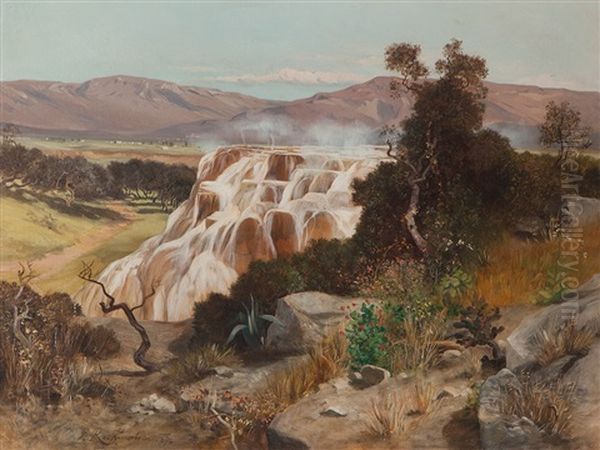 Pamukkales Travertine Terraces, Turkey - view 1