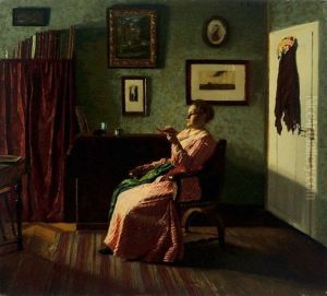 Interieur (frau Reifferscheid Lesend) by Heinrich Reifferscheid