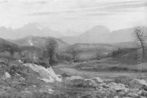 Alter Steinbruch In Hugeliger Landschaft