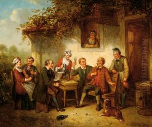 Merry Company In Front Of An Inn