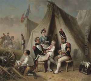 In Napoleon's Camp - Awarding A Medal by Henricus Engelbertus Reijntjens