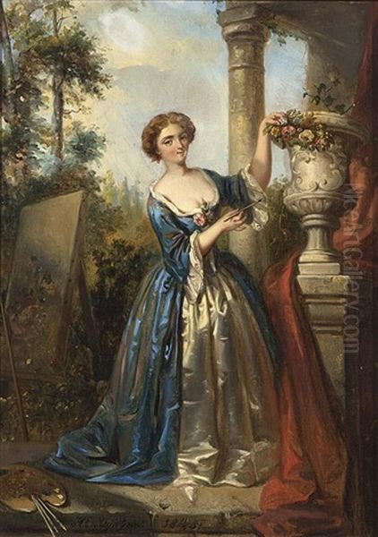 A Paintress In Classical Surroundings - view 1