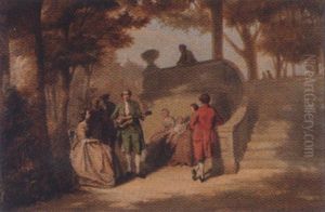 Untitled - Garden Recital by Henricus Engelbertus Reijntjens