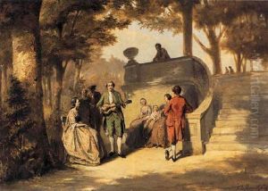 Galant Gezelschap by Henricus Engelbertus Reijntjens