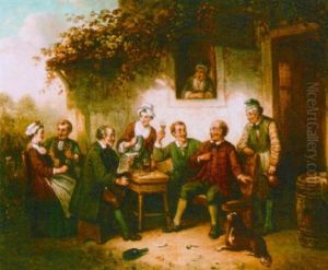 A Merry Company In Front Of A Farm A Merry Company In Front Of A Farm