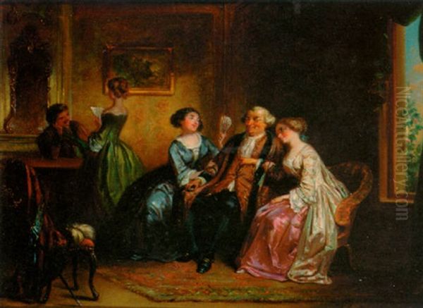 Elegant Company In A Drawing Room Interior - view 1