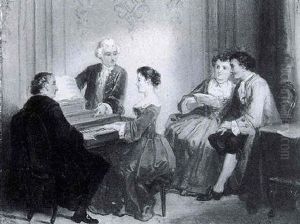 At The Piano by Henricus Engelbertus Reijntjens