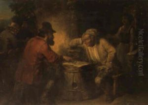 The Dice Players by Henricus Engelbertus Reijntjens
