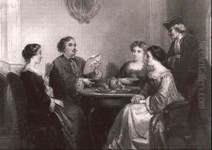 Figures In An Interior by Henricus Engelbertus Reijntjens