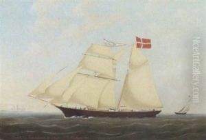 Skibsportraet Af Laurits Af Karrebeksminde Fort Af Capt.n. P.o. Mortensen by Heinrich Reimers
