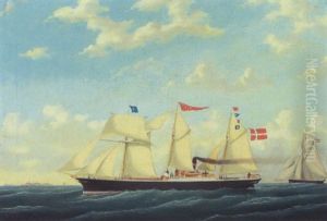 Portraet Af Dampsejleren 'sif' Og Lystkutteren 'elektra', Construeret Af N.f. Hansen, Bygget Af H.l. Hansen