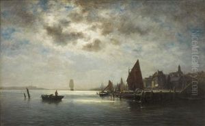 Hamnmotiv by Eimerich Johan Rein