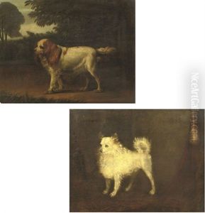 A Spaniel (queen Charlotte's Dog?) In A Landscape (+ Another; Set Of 2) A Spaniel (queen Charlotte's Dog?) In A Landscape (+ Another; Set Of 2)