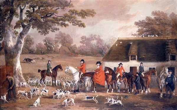 Meet In Dorsetshire With Hunting Portraits Of Mr. And Mrs. Francis Fane And Other Members Of The Hunt - view 1