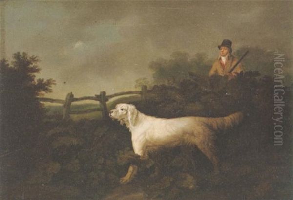 A White Setter And A Sportsman - view 1