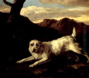 A White Dog In A Landscape