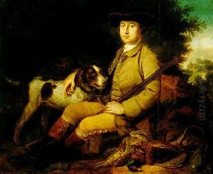 Portrait Of A Gentleman With His Hound And Bag Of Game