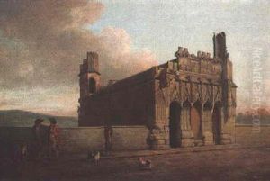 View Of Old Wakefield Bridge And King Edward's Chapel From The West by Philipp Reinagle