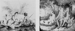 Sportsmen With English Setters Beside A River Sportsmen With English Setters Beside A River