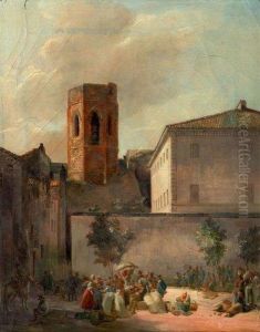 Scene De Marche A Carpentras by Denis Bonnet