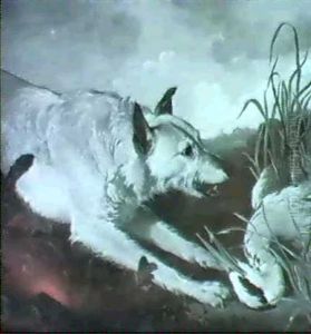 Hound And Heron In A Landscape