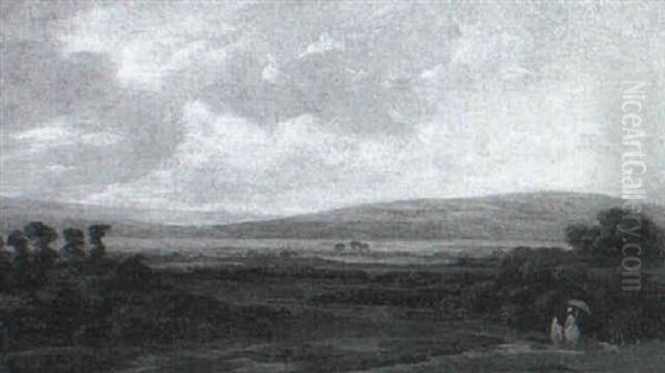 A View Of The Isle Of Wight From Southampton With Figures In The Forground - view 1