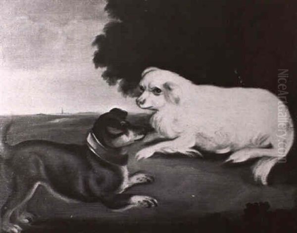 Two Pups In A Landscape - view 1