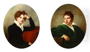 A Pair Of Portraits Of A Distinguished Lady And Gentleman A Pair Of Portraits Of A Distinguished Lady And Gentleman