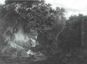 A Waterfall In The Wood by Ramsay Richard Reinagle