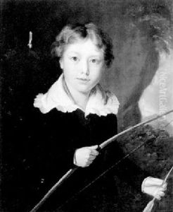 Portrait Of A Young Boy Holding A Bow