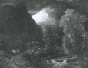 Scene High Up In Borrowdale, On The River Grange by Ramsay Richard Reinagle