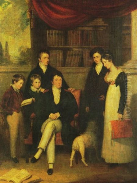 Portrait Of A Family Group, Said To Be Alexander Pope And His Family - view 1