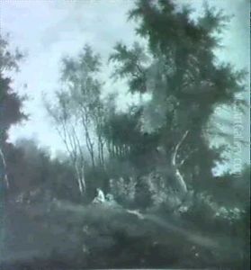 A Wooded River Landscape by Ramsay Richard Reinagle