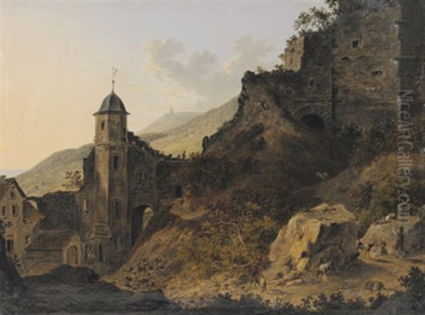Ansicht Vom Schlos Und Ruine Gondorf An Der Mosel - view 1