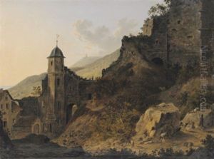 Ansicht Vom Schlos Und Ruine Gondorf An Der Mosel