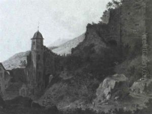 Anischt Von Schloss Gondorf An Der Mosel, Im Vordergrund    Hirte Mit Ziegen Und Schafen