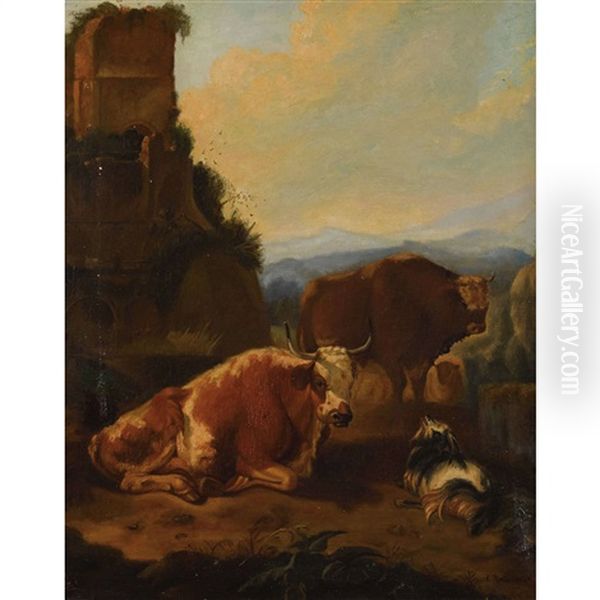 Italienische Landschaft Mit Rastendem Vieh - view 1